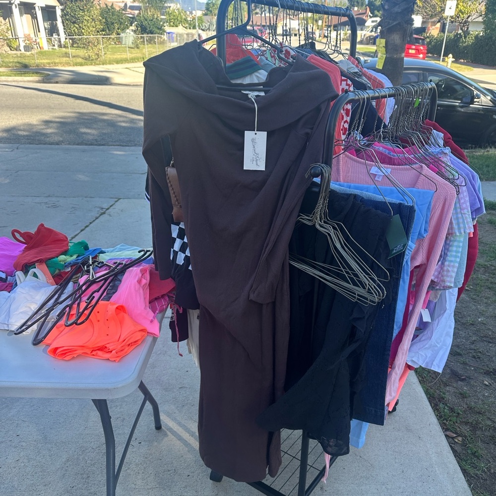 Brown Long Sleeve Dress